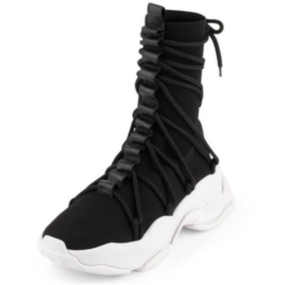Jeffery Campbell Lace Up Sock Sneaker Size 7.5